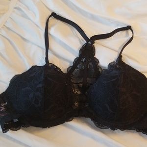 Black lace bra